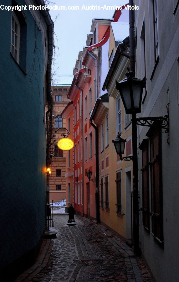 Alley, Alleyway, Road, Street, Town, Cobblestone, Pavement