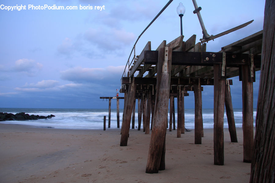 Dock, Pier, Beach, Coast, Outdoors, Sea, Water