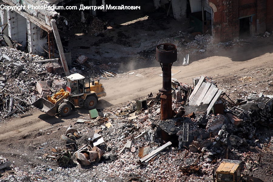 Rubble, Alley, Alleyway, Road, Street, Town, Soil