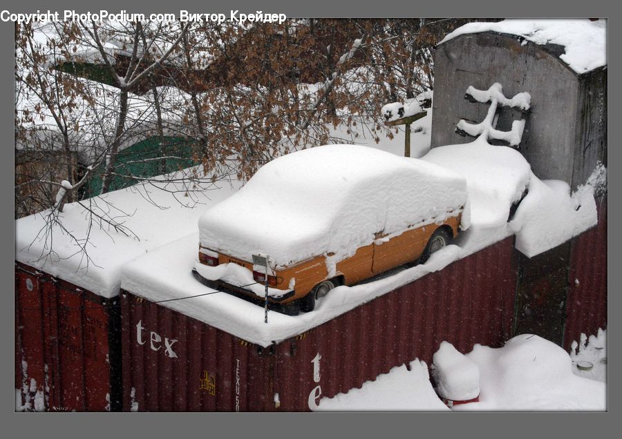 Blizzard, Outdoors, Snow, Weather, Winter, Ice, Furniture