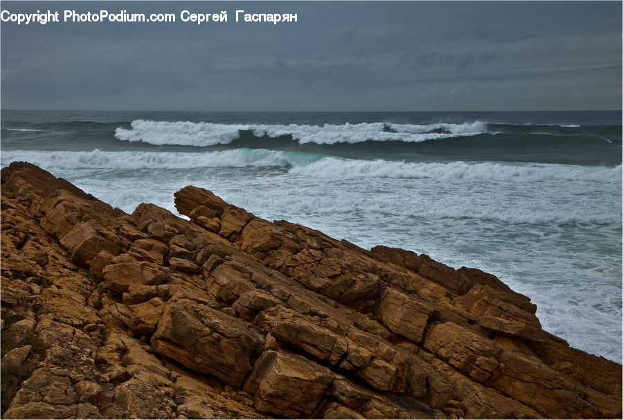 Coast, Outdoors, Sea, Water, Promontory, Rock, Cliff