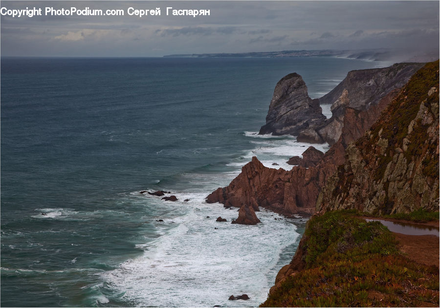 Cliff, Outdoors, Promontory, Coast, Sea, Water, Ocean