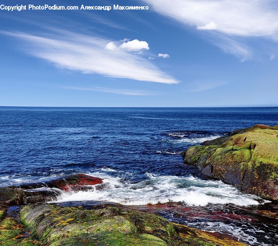 Coast, Outdoors, Sea, Water, Sea Waves, Promontory, Ocean