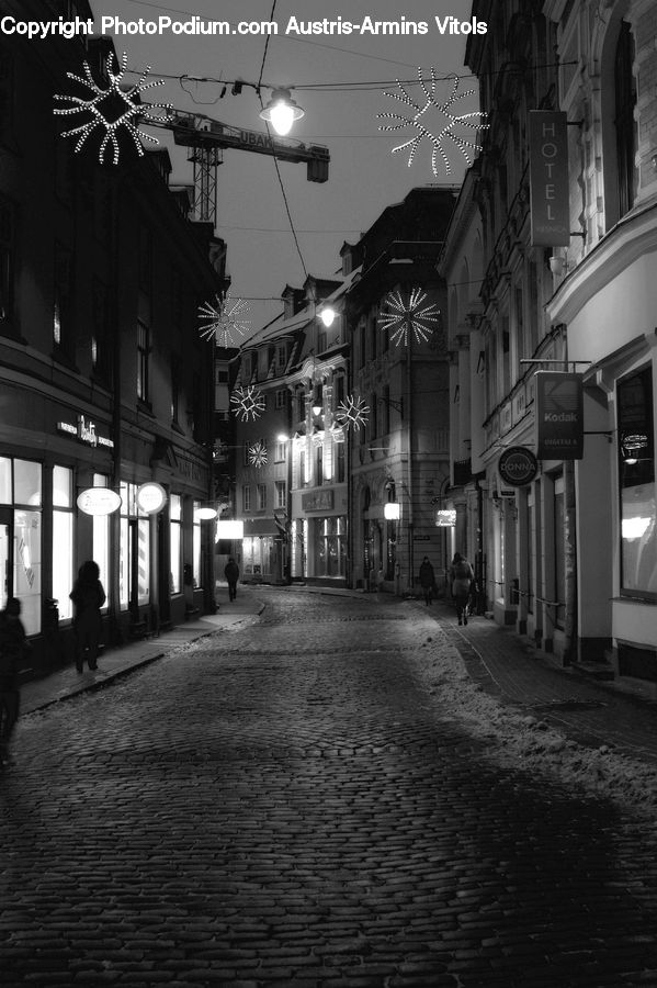 Alley, Alleyway, Road, Street, Town, Lighting, City