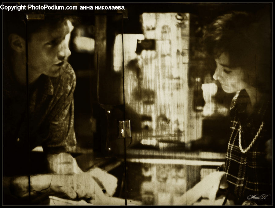 People, Person, Human, Silhouette, Bar Counter, Pub, Face