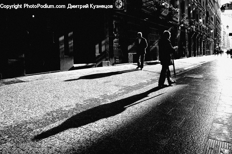 People, Person, Human, Silhouette, Asphalt, Tarmac, Boardwalk