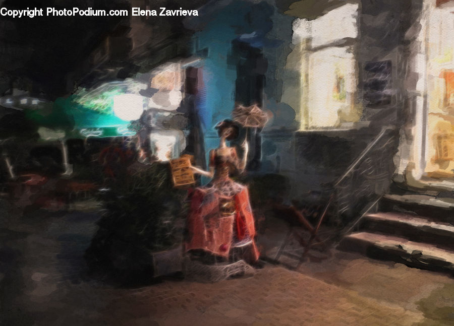People, Person, Human, Costume, Sari, Art, Painting