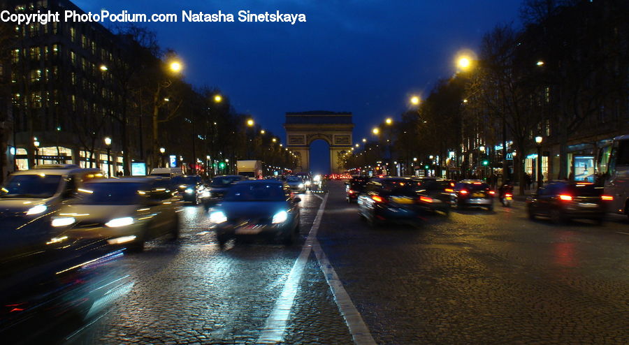 Automobile, Car, Vehicle, City, Downtown, Metropolis, Urban