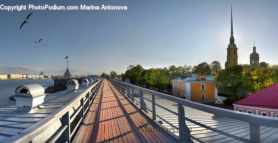 Boardwalk, Deck, Path, Sidewalk, Walkway, Architecture, Church
