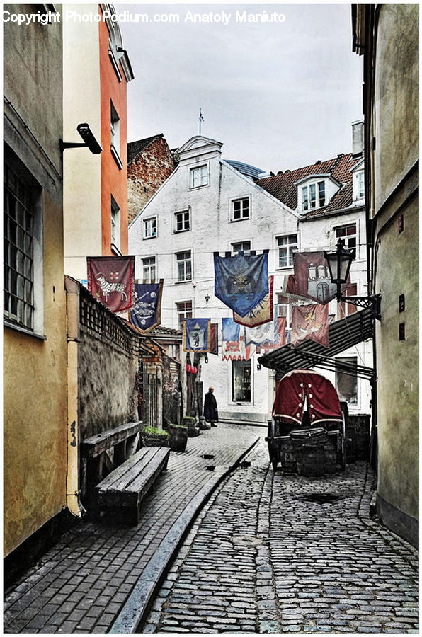 Alley, Alleyway, Road, Street, Town, Building, Downtown