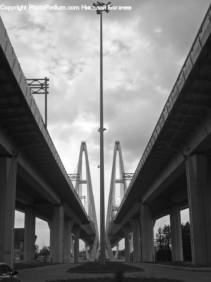 Bridge, Viaduct, City, Downtown, Road, Urban