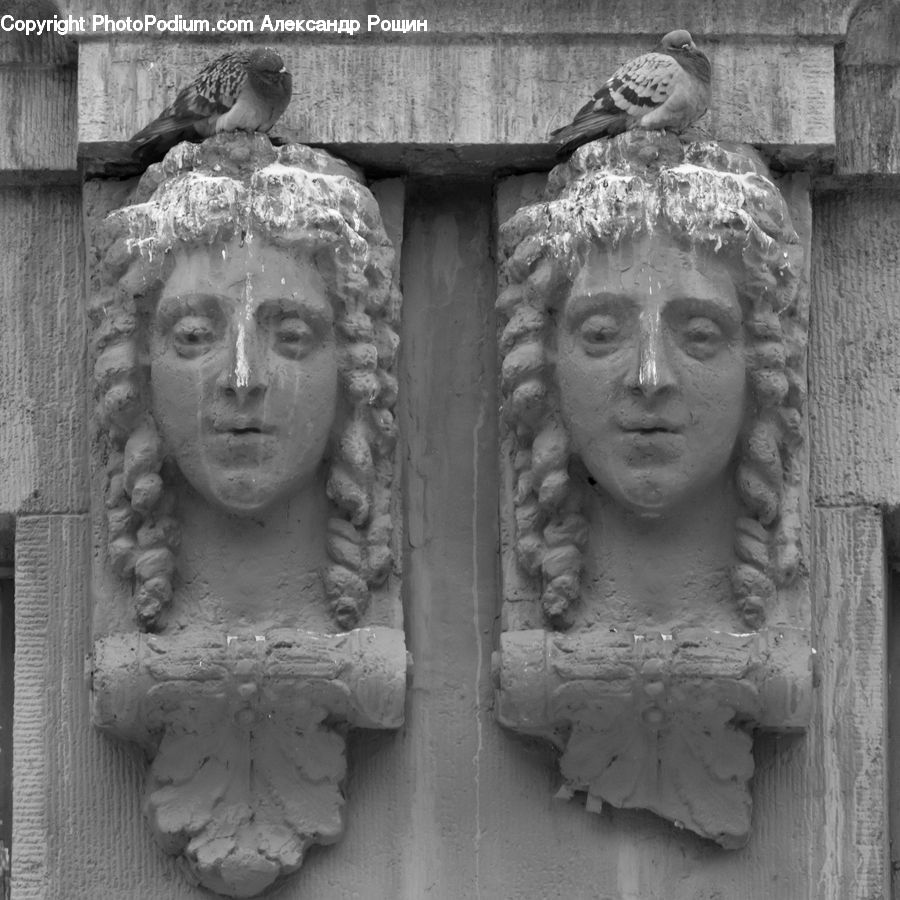 People, Person, Human, Bird, Pigeon, Art, Sculpture