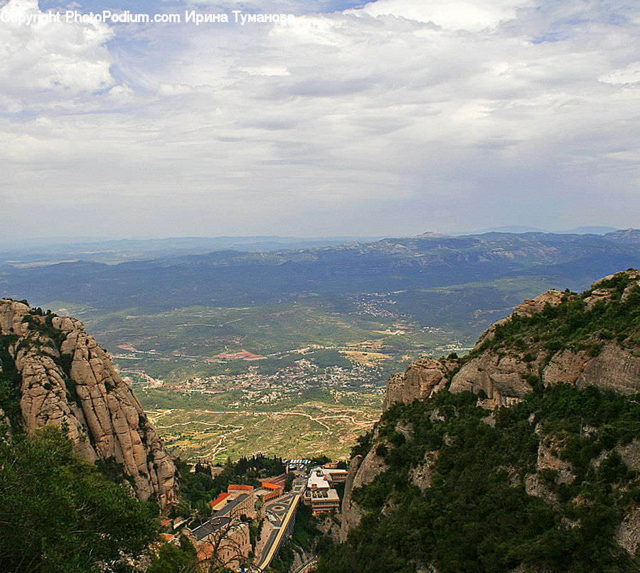 Aerial View, Architecture, Housing, Monastery, Canyon, Outdoors, Valley