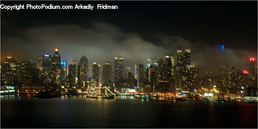 City, Downtown, Metropolis, Urban, Night Club, Night Life, Intersection