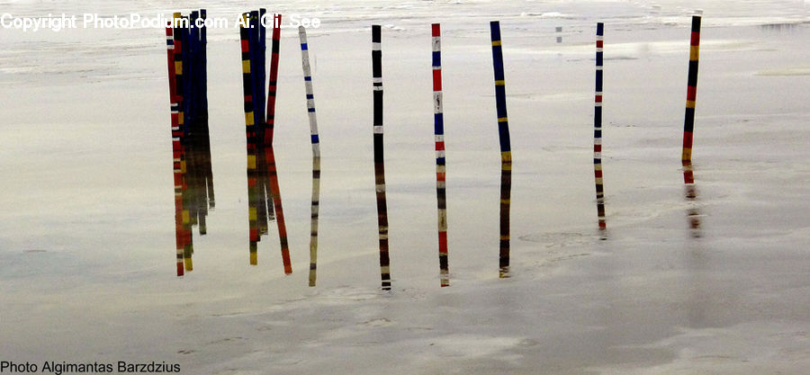Pole, Beach, Coast, Outdoors, Sea, Water
