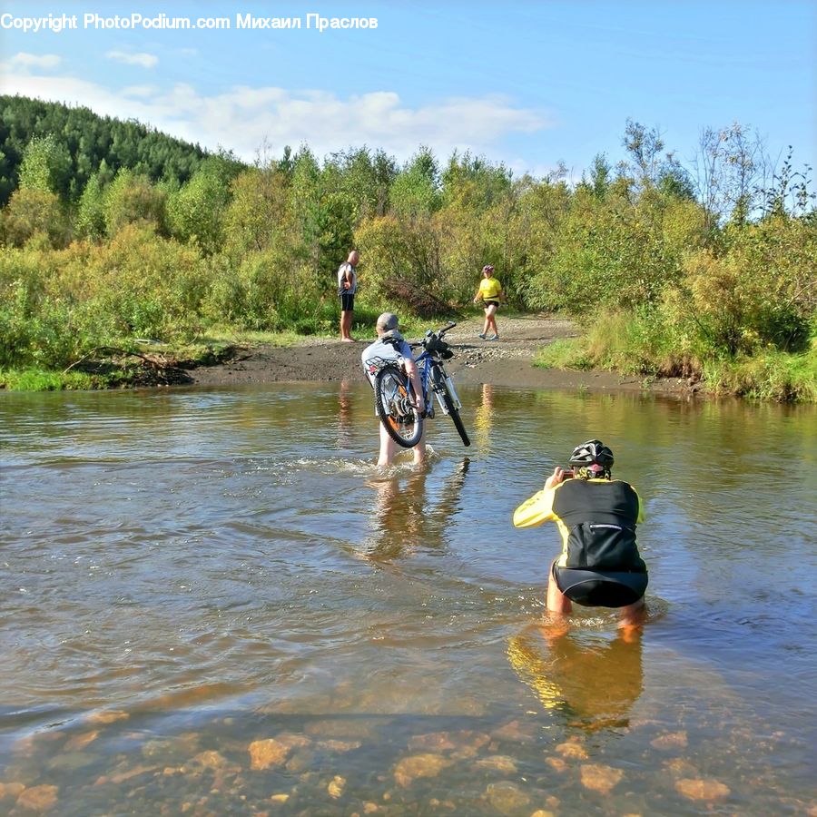Motor, Motorcycle, Vehicle, Water, Outdoors, River, Sport