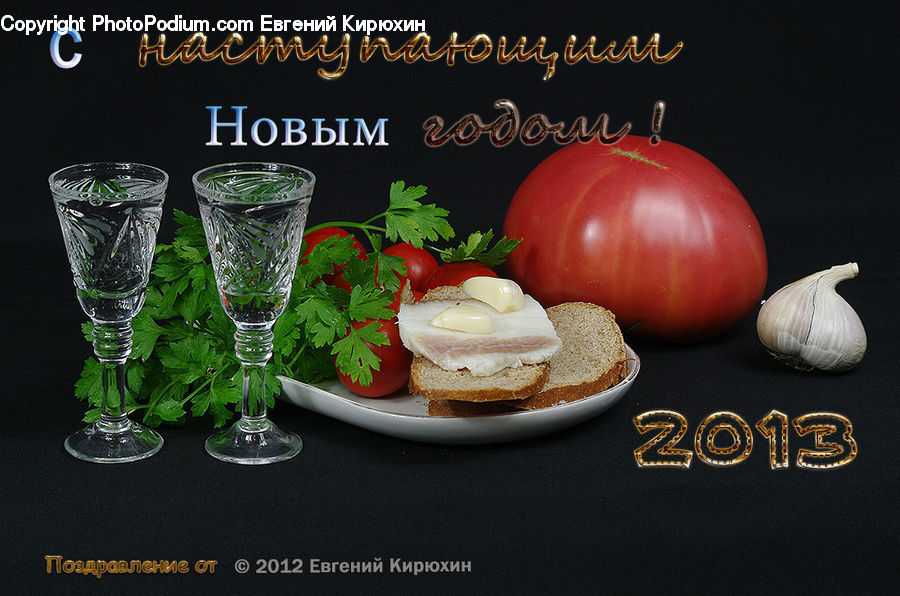 Glass, Goblet, Garlic, Plant, Dessert, Food, Pastry