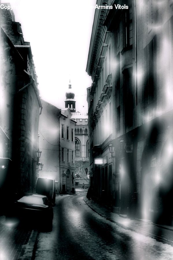 Alley, Alleyway, Road, Street, Town, Asphalt, Tarmac