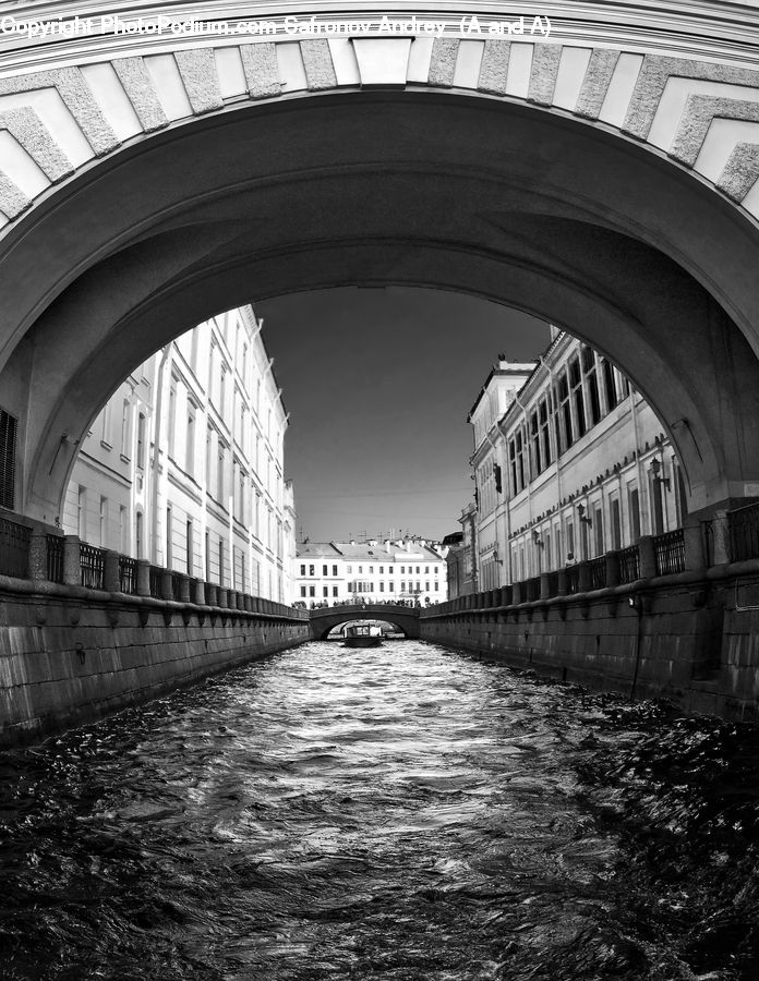 Bridge, Arch, Canal, Outdoors, River, Water, Alley