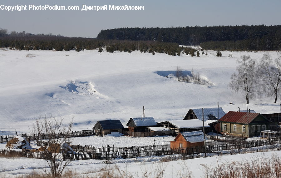 Ice, Outdoors, Snow, Building, Cottage, Housing, Alps