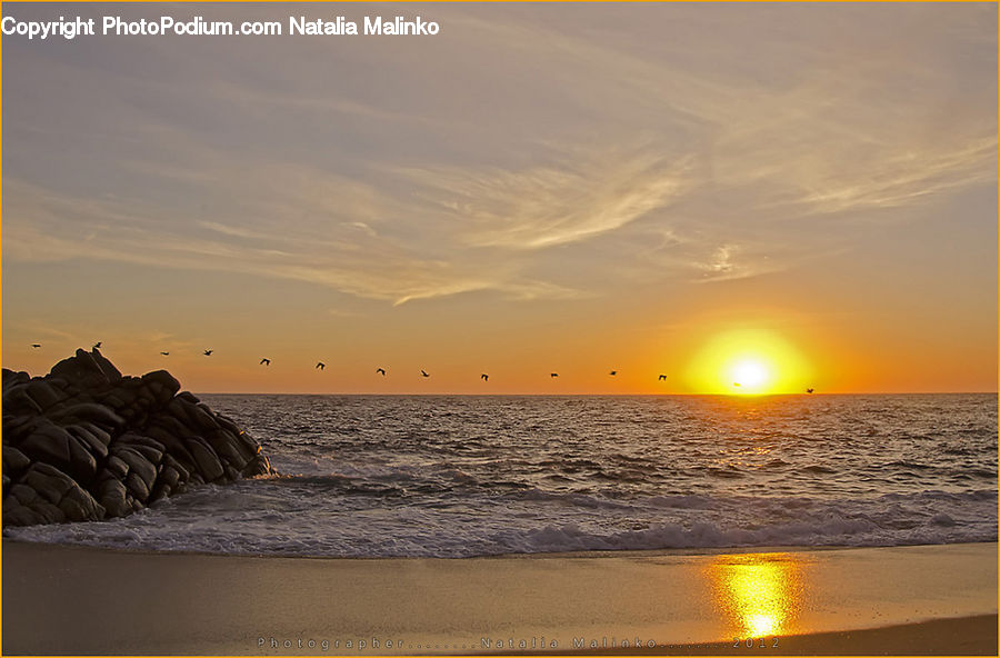 Beach, Coast, Outdoors, Sea, Water, Dusk, Sky