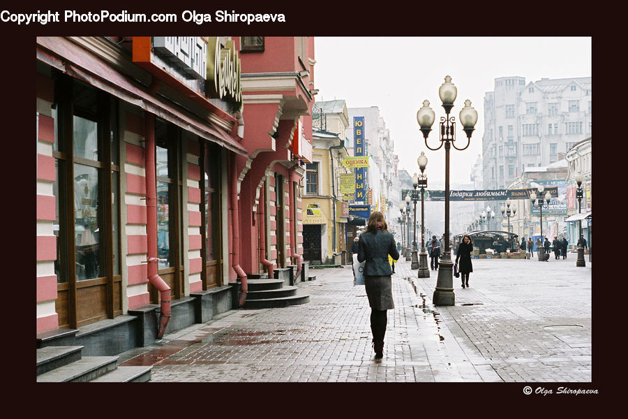 Boardwalk, Path, Pavement, Sidewalk, Walkway, Building, Downtown