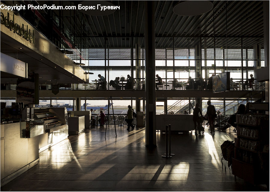 Airport Terminal, Terminal, Bar Counter, Pub, Cafe, Cafeteria, Food Court