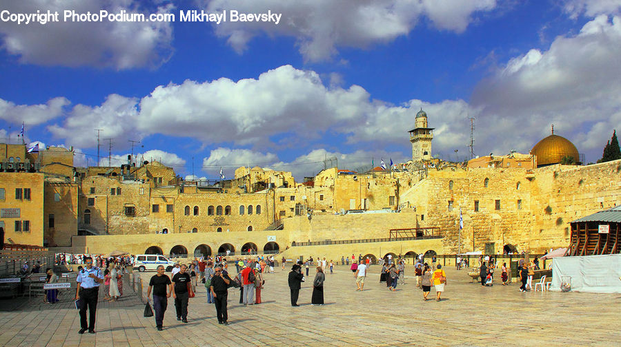 Architecture, Downtown, Plaza, Town Square, Town, Castle, Fort
