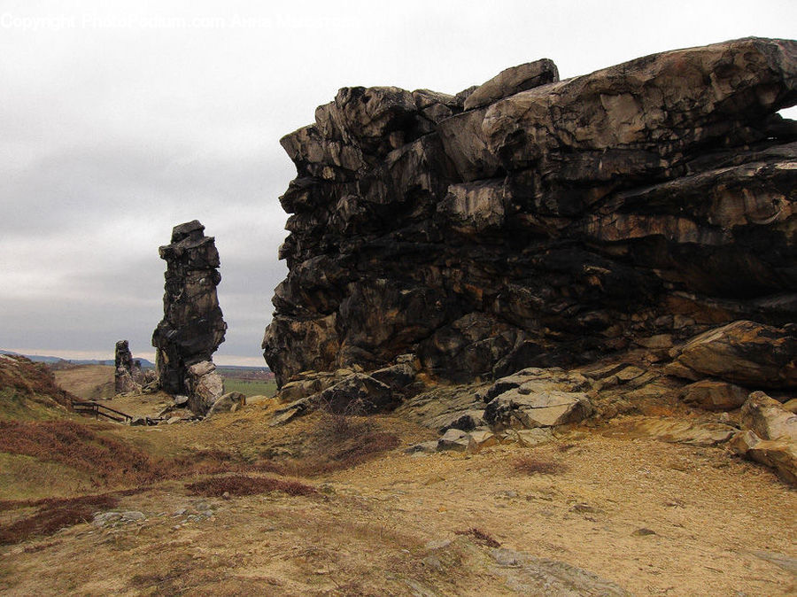 Cliff, Outdoors, Rock, Art, Sculpture, Statue, Soil