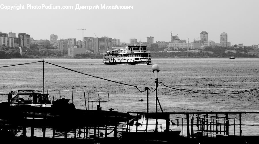Cruise Ship, Ferry, Freighter, Ship, Tanker, Vessel, Silhouette