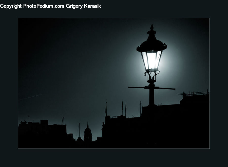 Architecture, Dome, Mosque, Worship, Lamp Post, Pole, Silhouette