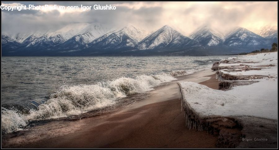 Arctic, Glacier, Ice, Mountain, Outdoors, Snow, Beach