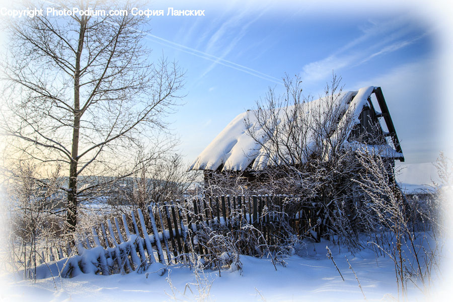 Ice, Outdoors, Snow, Building, Hut, Shelter, Cabin