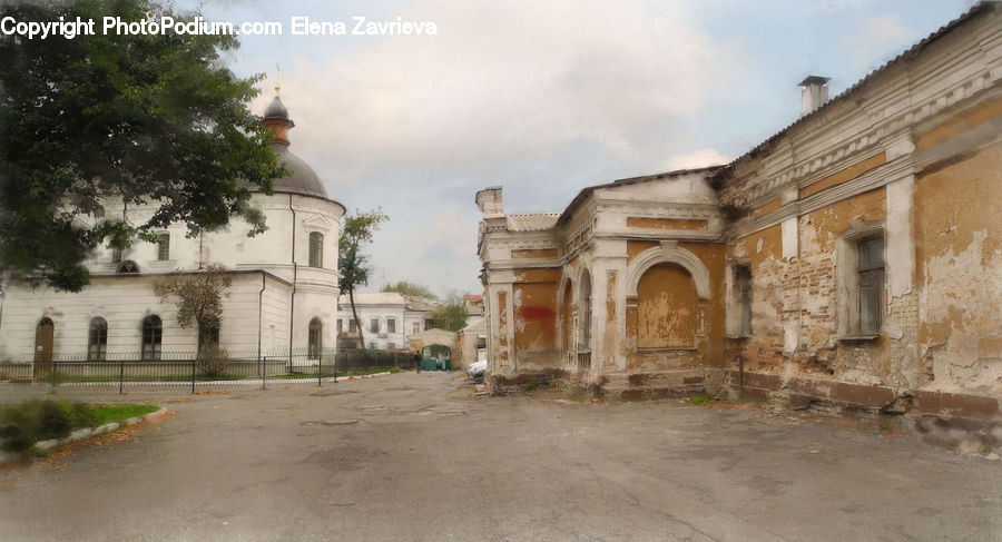 Arch, Flood, Castle, Fort, Building, Housing, Villa