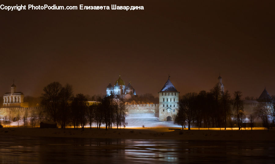 Parliament, Plant, Tree, Gazebo, Night, Outdoors, Architecture