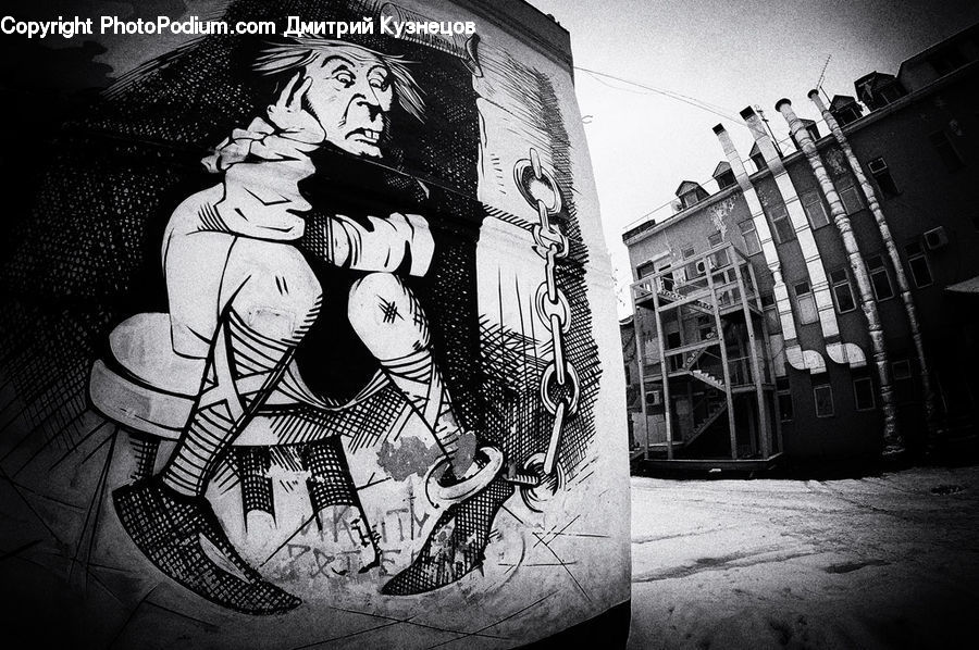 Art, Graffiti, Mural, Wall, Alley, Alleyway, Road