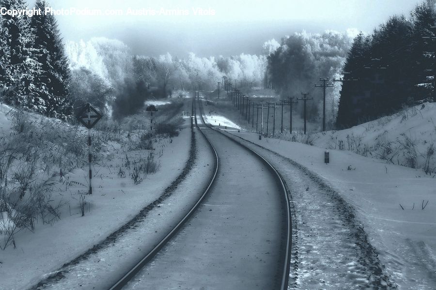 Ice, Outdoors, Snow, Road