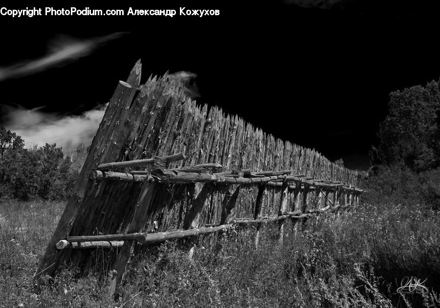 Fence, Hedge, Plant, Cabin, Hut, Rural, Shack