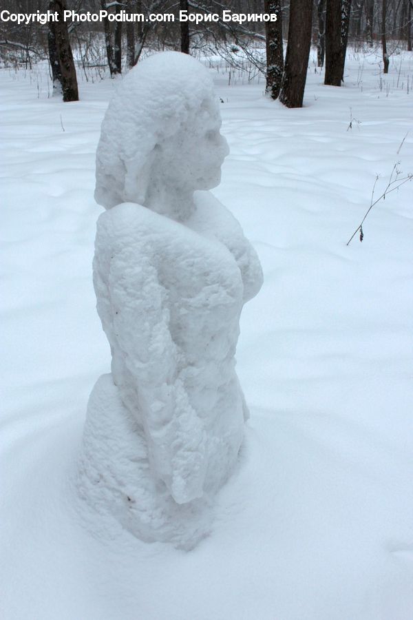 Ice, Outdoors, Snow, Snowman, Winter