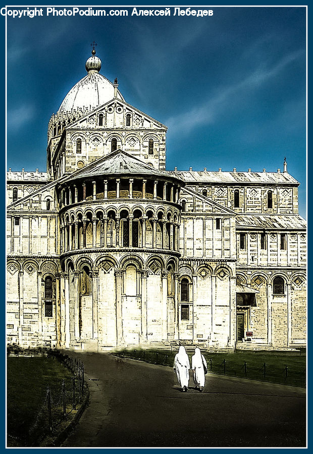 Architecture, Castle, Mansion, Palace, Fence, Building, City