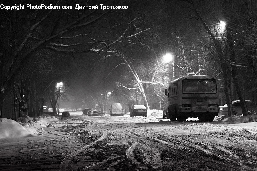 Car, Van, Ice, Outdoors, Snow, Automobile, Vehicle