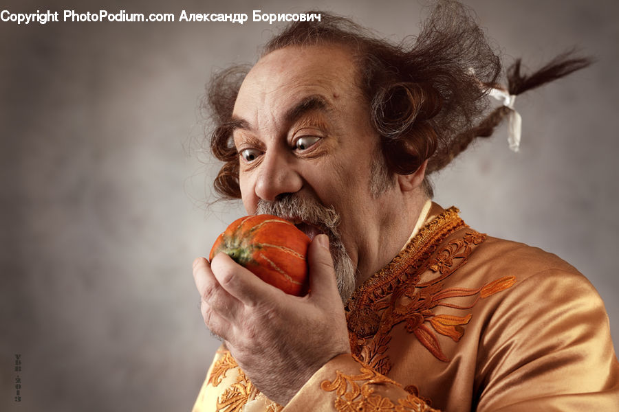 People, Person, Human, Eating, Accessories, Pumpkin, Squash