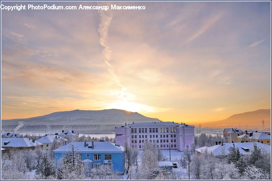Arctic, Snow, Winter, Building, Housing, Azure Sky, Cloud