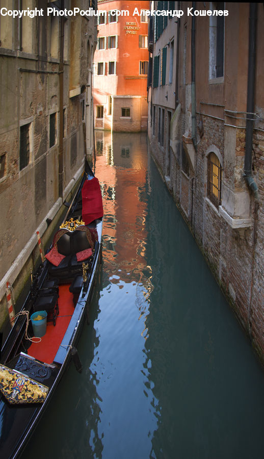 Boat, Gondola, Canal, Outdoors, River, Water