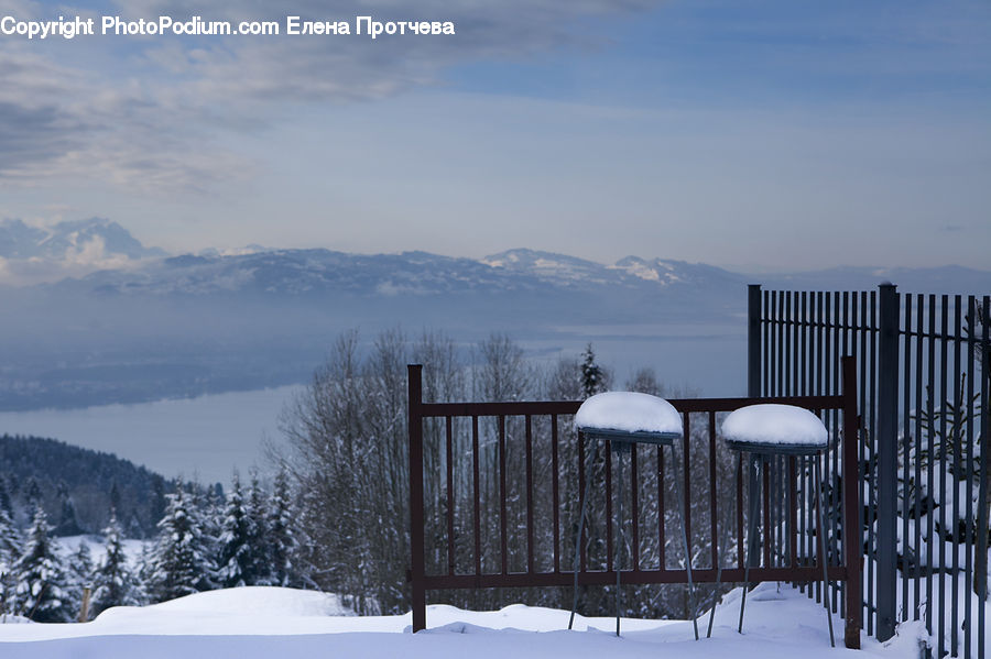 Ice, Outdoors, Snow, Chair, Furniture, Gazebo, Cabin