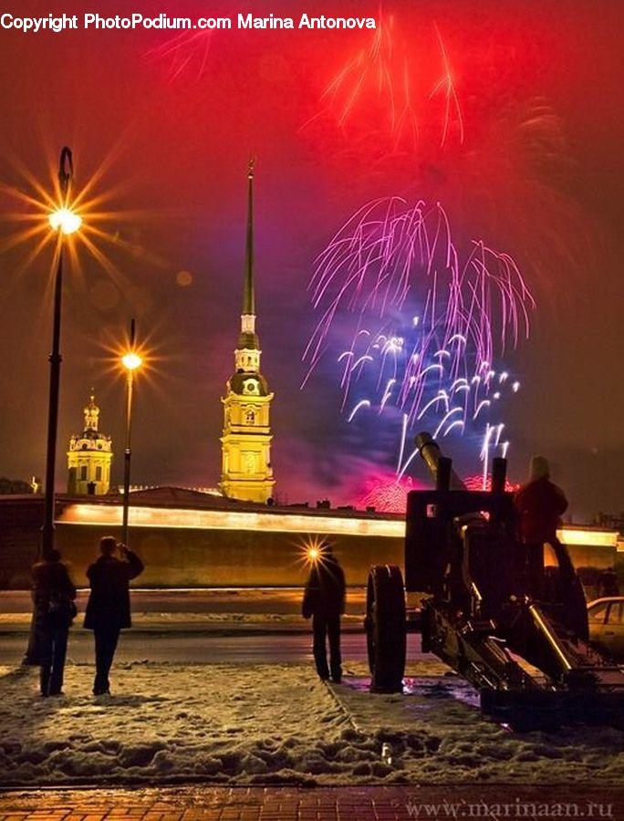 Fireworks, Night, Outdoors, Dusk, Sky, Sunlight, Sunrise