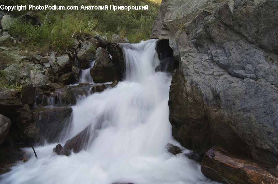 Outdoors, River, Water, Waterfall, Creek, Rock, Cliff