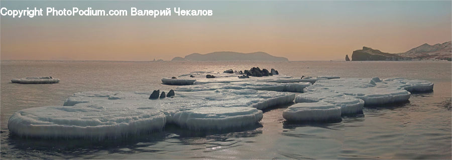 Ice, Outdoors, Snow, Lagoon, Lake, Water, Beach
