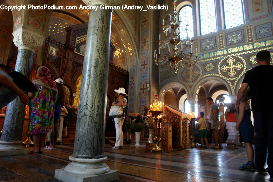 People, Person, Human, Column, Pillar, Architecture, Shrine