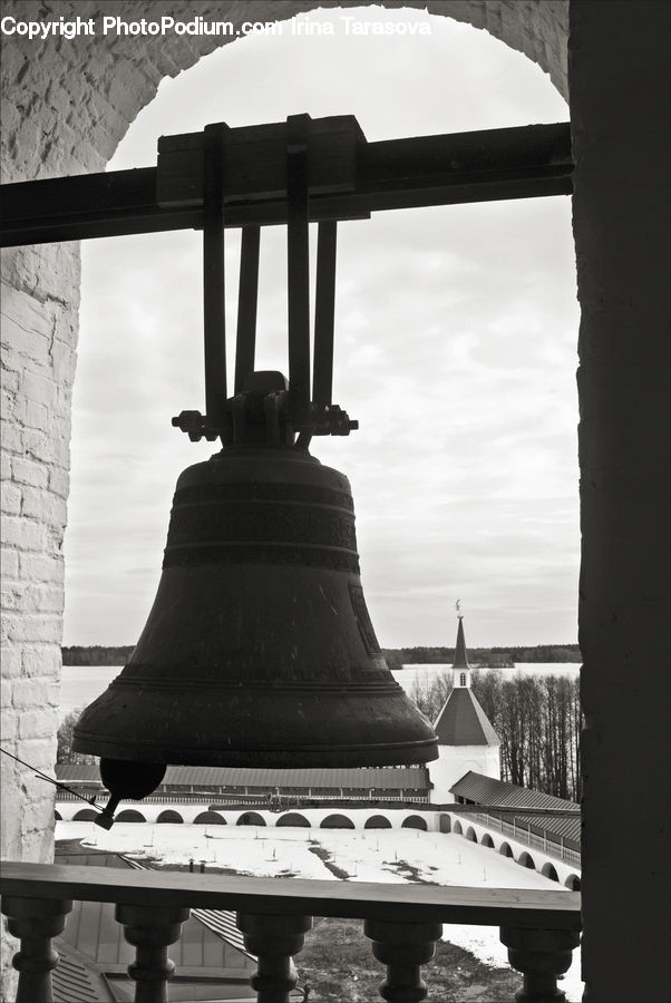 Binoculars, Column, Pillar, Bench